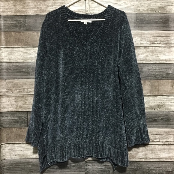 Orvis Classic Collection V Neck Sweater Women’s XXL Blue Gray Casual - Picture 3 of 9